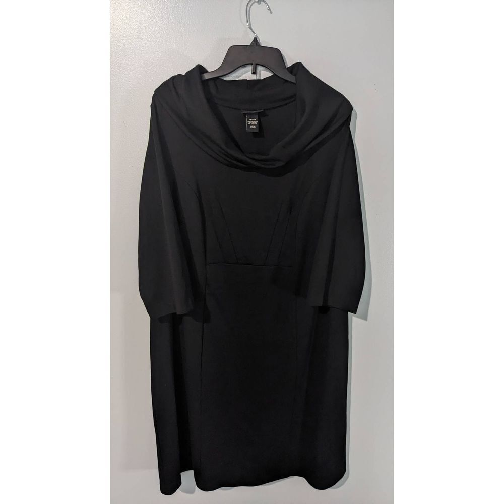 Lane Bryant black cowl neck midi dress size 20